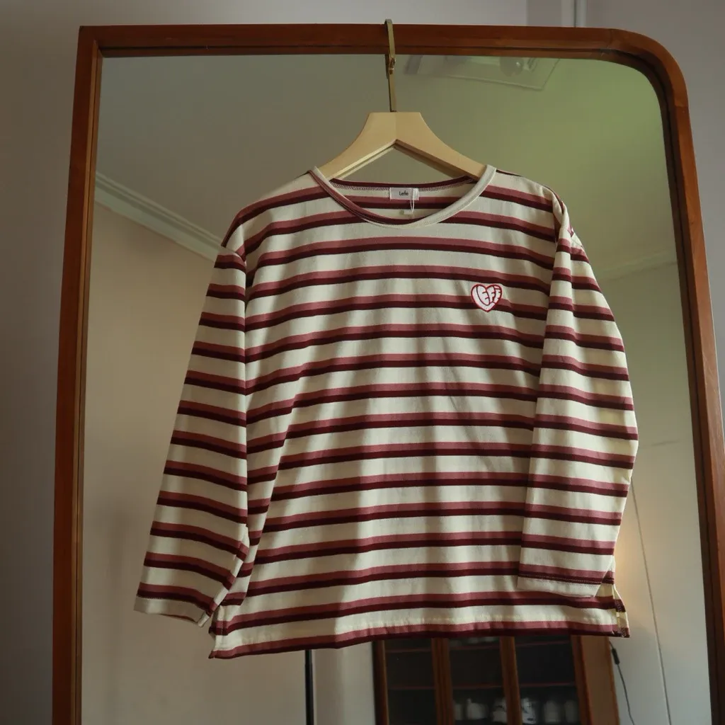 Lefe Stripe Tshirt Atasan Kaos Salur Wanita - View 3